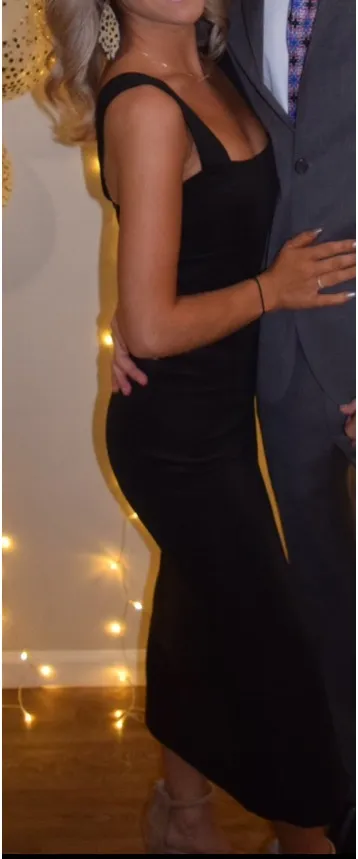 ASOS square neck midi dress with slit - Image 3