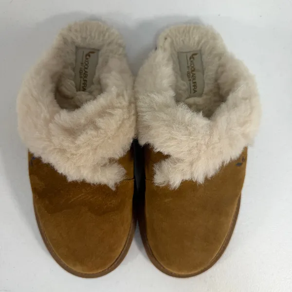 Koolaburra by UGG 8 Scuffette Slippers Mule Suede Faux Fur Lining Chestnut Brown - Image 6