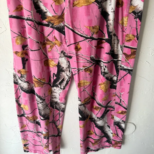 Legendary Y2k Deer Gear Pink Camo Pajama Pants Lounge Sleepwear‎ Women's XL - Image 2