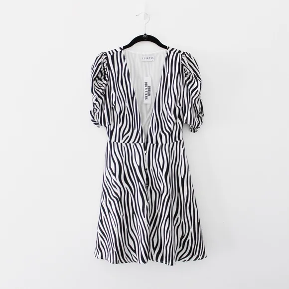 LIONESS Ask Anything Zebra Print Mini Dress NWT - Image 11