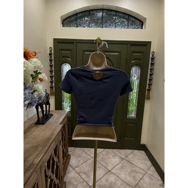 NWT Abercrombie & Fitch "Chance or Faith" Blue Corset Style Crop Top – Size Smal - Image 7