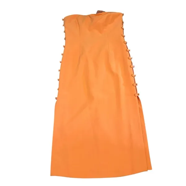 Gianni Bini Elegant Orange Strapless Dress - Image 11