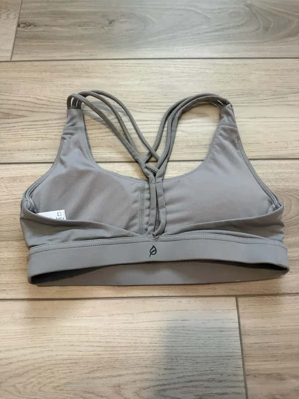 P’tula Gray Strappy Back Sports Bra - Image 2