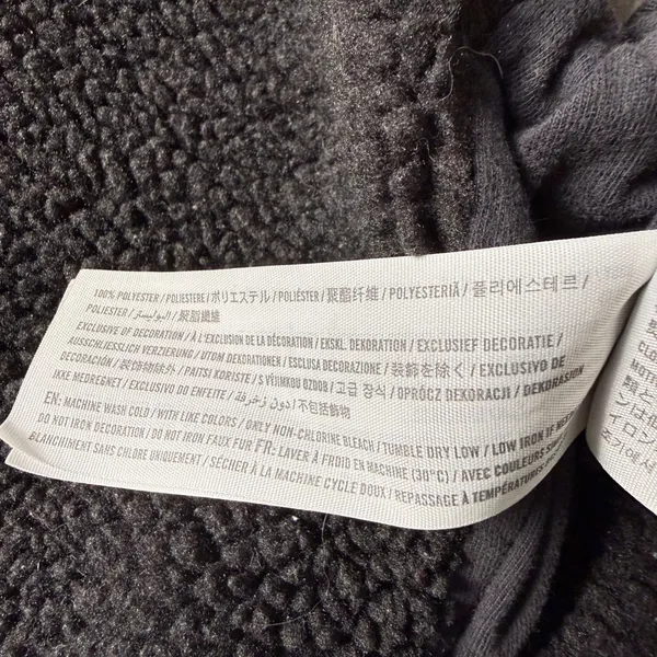 Abercrombie & Fitch Hoodie Women XS‎ Gray Sherpa Lined Zip Up Fleece Jacket - Image 5