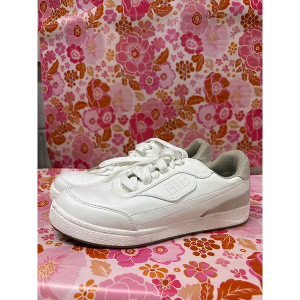 Dr. Scholl’s 6.5 Dink It White Low Top Lace Up Faux Leather Pickleball Sneakers - Image 3