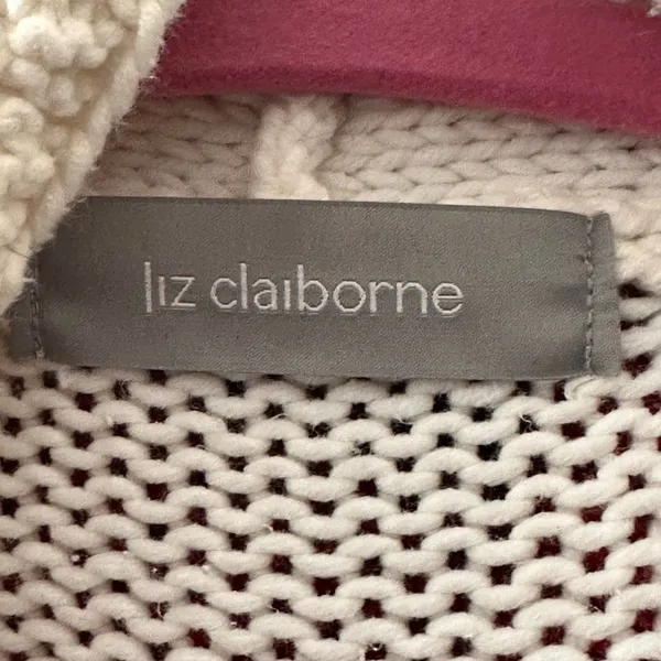 Liz Claiborne Winter White Cable Knit Shrug Sz L - Image 6