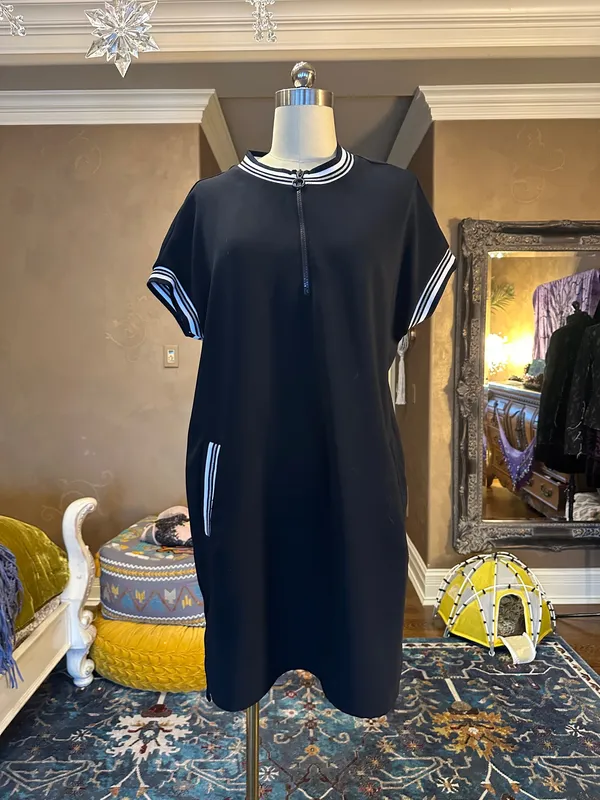 Navy Blue Polo Dress Zara Great Condition Size M - Image 3