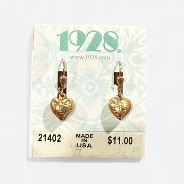 1928 Gold Heart‎ Earrings + Madewell earrings bundle - Image 2