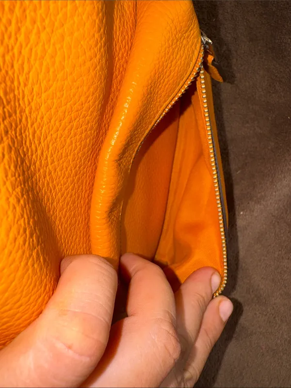 Coach Mini Pebbled Leather Backpack Mustard Yellow / Honey –good Condition - Image 11