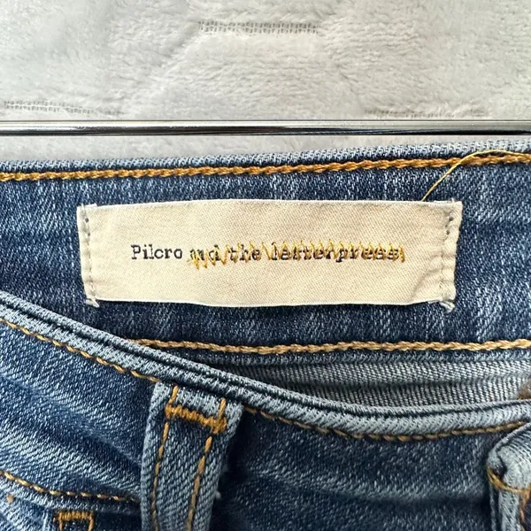 Pilcro and the Letterpress Anthropologie Womens Stet Bootcut Jeans Size 27 Mid Rise Y2K Indie Sleaze - Image 4