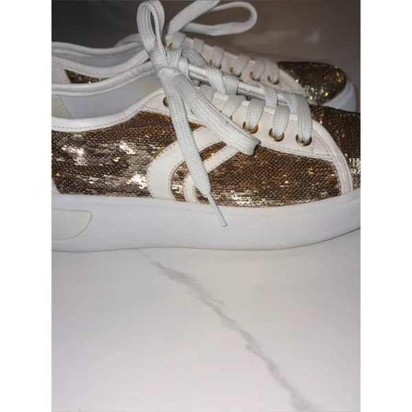 GEOX gold glitter leather sneakers 8 - Image 4