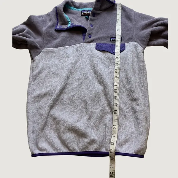Patagonia Women Synchilla Snap-T Fleece Pullover Purple Grey Small 25455 - Image 5