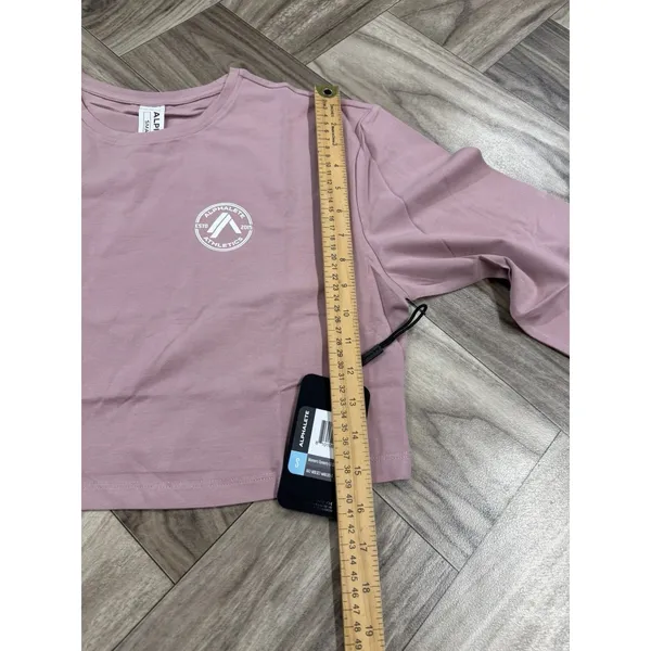 Alphalete Women’s Dynasty Long Sleeve Crop Tee Size Small -Mauve - Image 6
