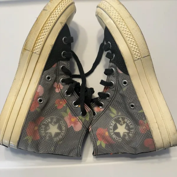 Converse Womens Chuck Taylor All-Star Sz 7.5 Floral Black Sneakers Shoes Casual - Image 7