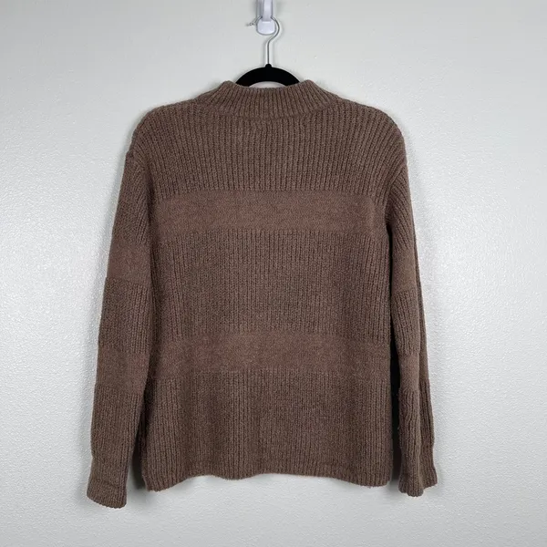 Stitches‎ & Stripes Brown Mock Neck Knit Pullover Sweater Size M - Image 6