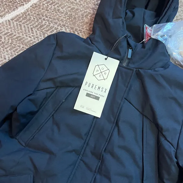 PUREMSX Coat for Women Insulated Long Thick Fur Hood Puffer SZ Large - Image 2