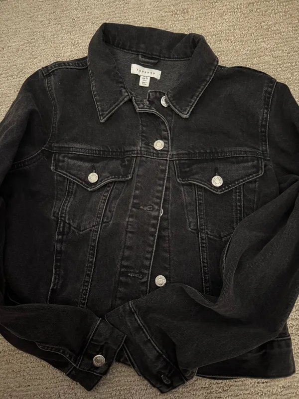 Topshop Cropped Jean Jacket - Image 2
