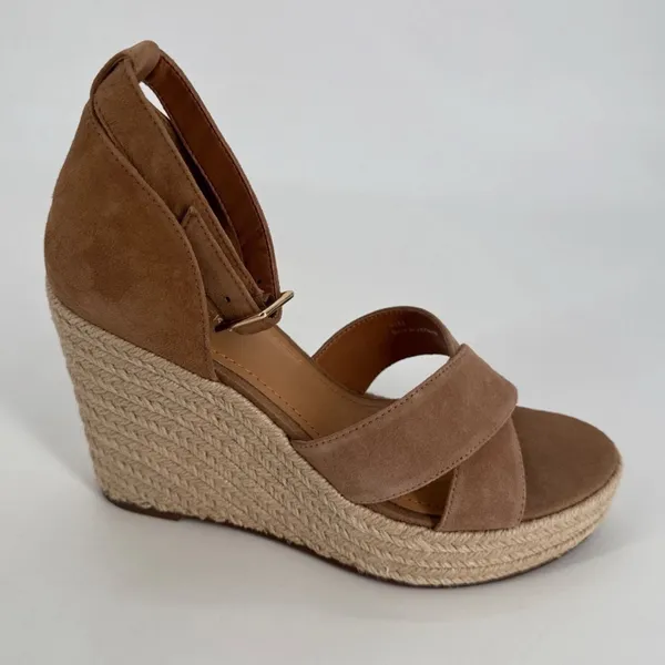 Lisa Vicky Wedge Sandals Tan Size 8 - Image 5