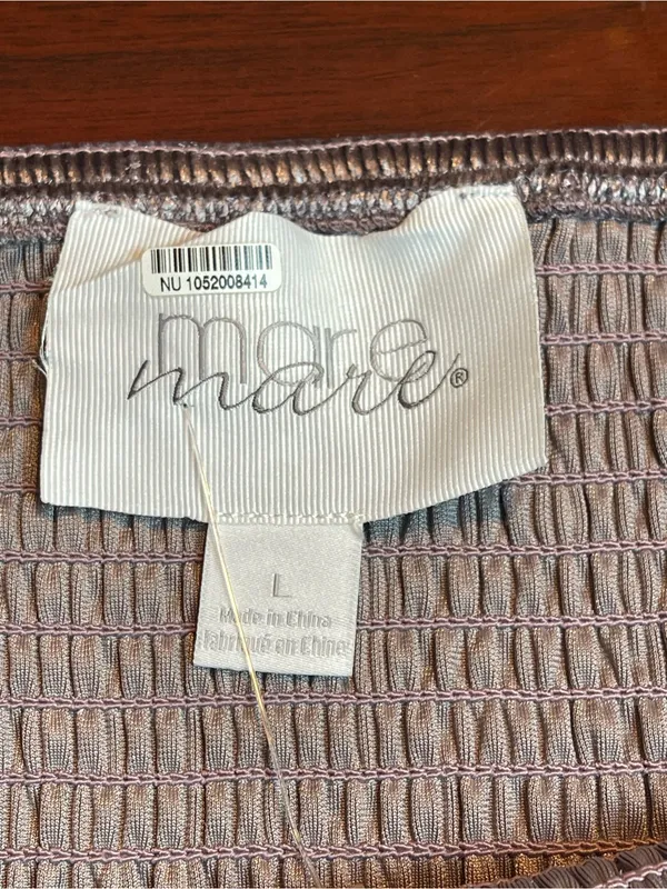 Anthropologie Mare Mare Balloon Sleeve Mini Velvet Smoked Dress Sz L - Image 6