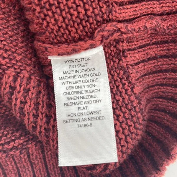 Ana A New Approach Womens Tank Sweater Sleeveless Knit 100% Cotton Large Red Rus - Image 3