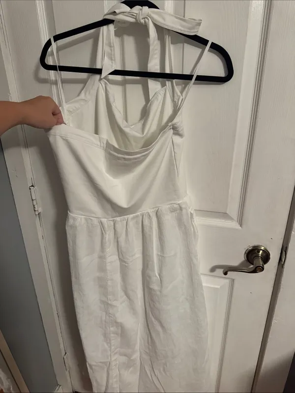 Aerie White Halter Dress - Image 5