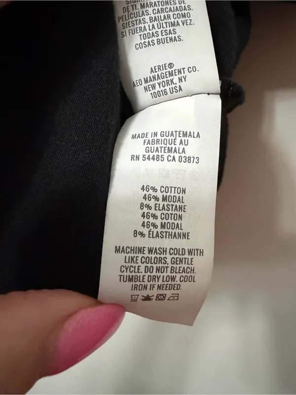 Aerie Off the Shoulder Fold Over Women's Top in Black Size M - Image 5