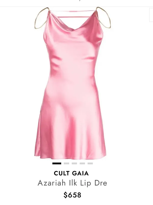NWT CULT GAIA pink Azariah Ilk Lip Dress - Image 2