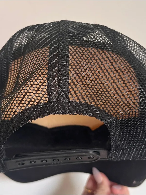 Local Menace Trucker Hat Yellow Black Snapback Hat - Image 4