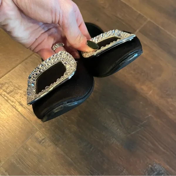 Roger Vivier Chip Strass Ballet Flat Black Black Size 5.5 - Image 11