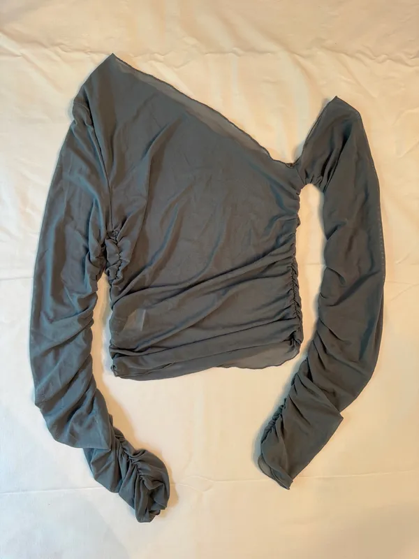 SHEIN Party Top Sheer Grey - Image 2