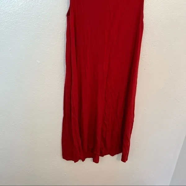 One‎ Clothing Women's Swing Shift Dress Red Sleeveless Mini Stretch Rayon CR4615 - Image 7