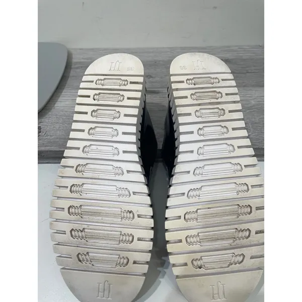 Ilse Jacobsen Tulip Black Patent Loafers Scalloped Sole Slip‎ On Shoes Size 36 - Image 5