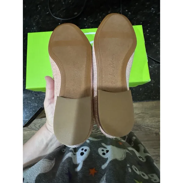 Sam Edelman Women Loraine Loafers Shoes Pink Metallic‎ Linen Size 8.5 Equestrian - Image 9