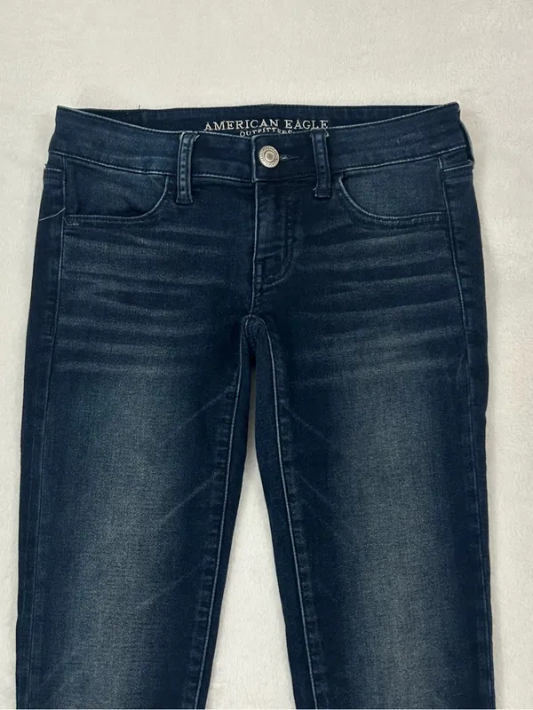 American Eagle Super Stretch X Low-Rise Dark Blue Jegging Jeans Women’s 27x30 - Image 2