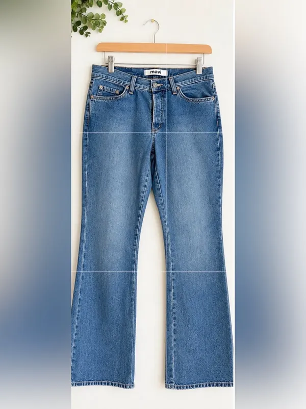 Mavi 1036 Molly Jeans Women’s 29/30 Medium Wash Straight Leg Button Fly Denim - Image 2