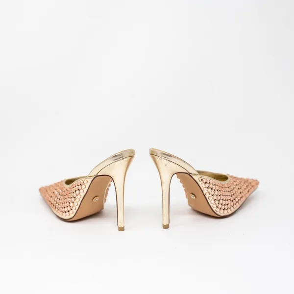 NEW Azalea Wang Abrielle Rhinestone Crystal Jewel Embellished Pointed Toe Heels - Image 3