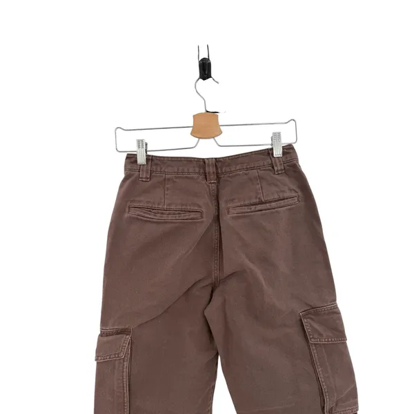 Aritzia Tna Troop Cargo Pants Brown Cotton Utility Straight Leg‎ Size 2 - Image 7