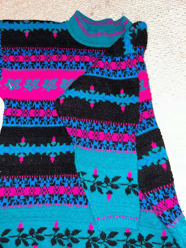 Thrifted Oversized Grandpa Sweater - Image 3