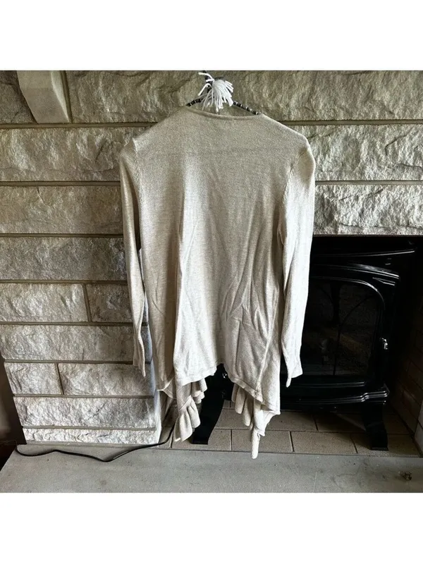 INC International Concepts Beige Snap Cardigan Large - Image 4
