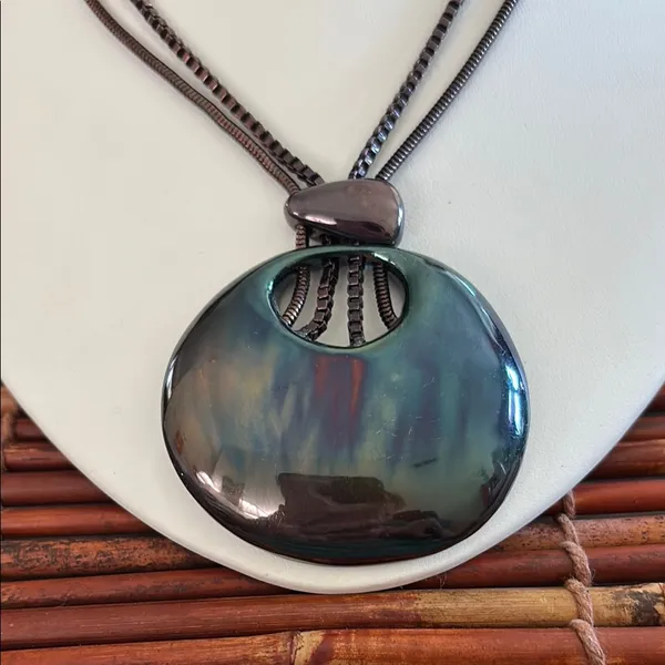 Chico's Black Pendant  Modern Necklace - Image 2