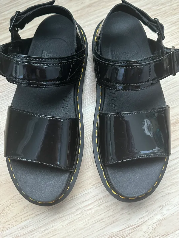 Dr Martens VOSS PATENT LEATHER STRAP SANDALS - Image 2
