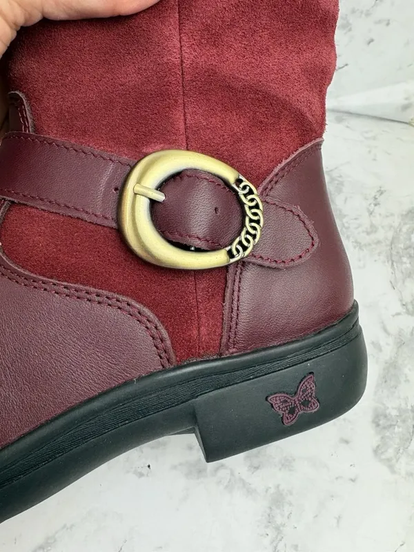 Alegria Kris Boots Womens Size 36/5-5.5 Red Leather Mid Calf Comfort Fall Winter - Image 12