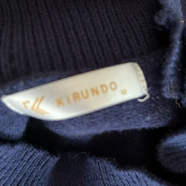 Amazon Kirundo Navy Button Mockneck medium - Image 7