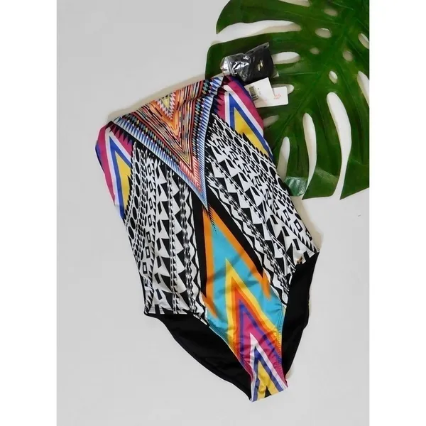 NWT!! PILYQ Inca Halter or Strapless One Piece Swimsuit Colorful Vacation Small - Image 2