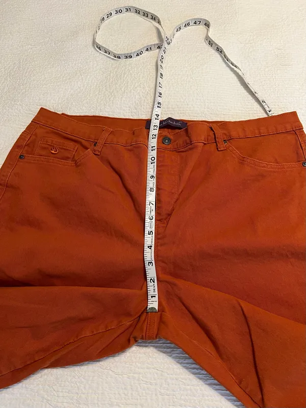 Gloria Vanderbilt Amanda cotton jean in burnt orange 20W Short - Image 6