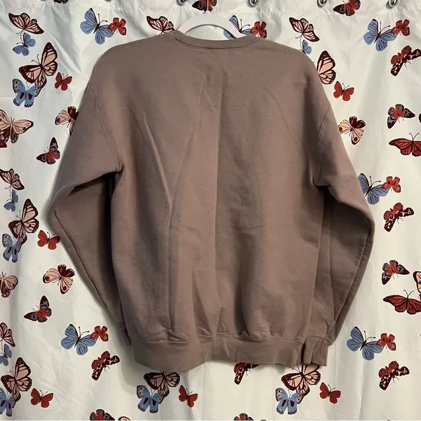 Gildan Unisex purple/grey/brown crew neck sweater - Image 2