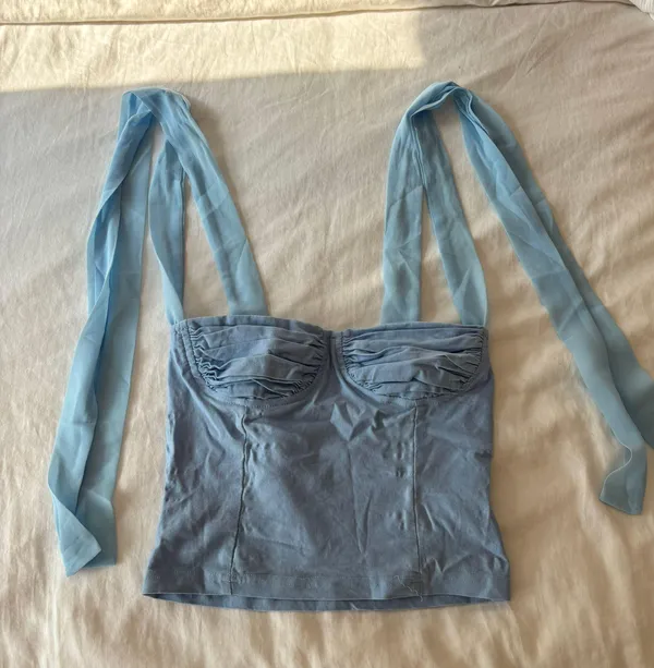 Blue Tie Top Size M - Image 2