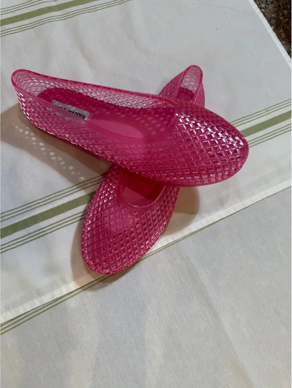 Steve Madden Pink Jelly Flats Size 7M - Image 4