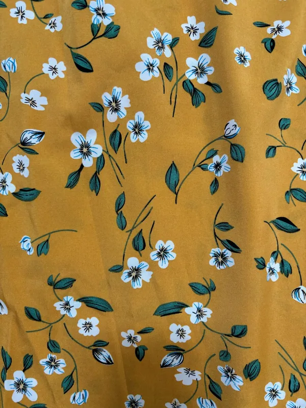 SHEIN Mustard Yellow Floral Maxi Skirt - Image 2