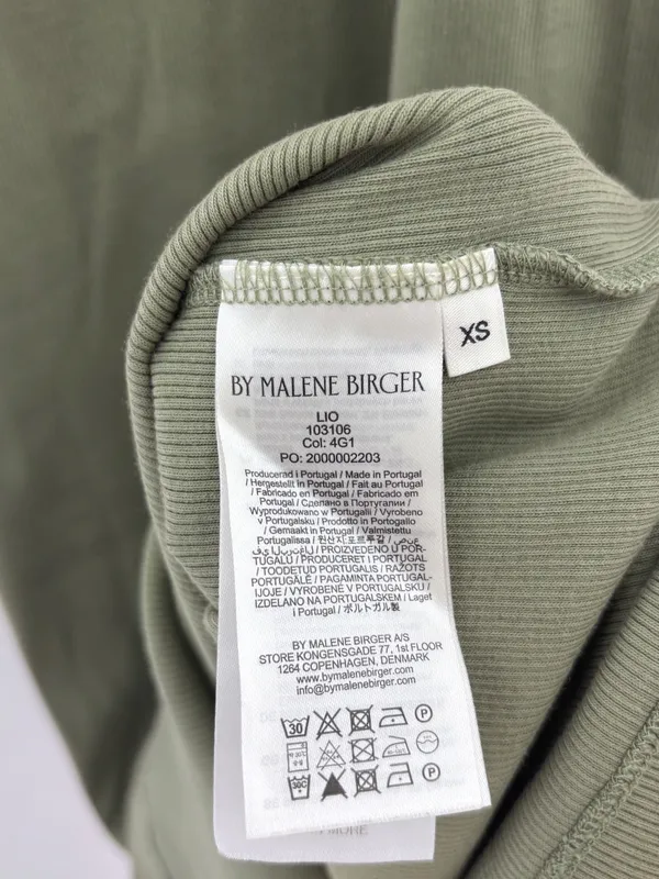 By Malene Birger Lio Ribbed Midi Dress Green Size XS - Image 7